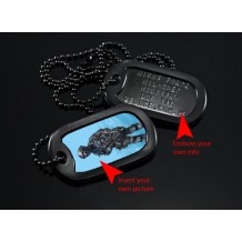 Military Dog Tag Mil-Spec customize your own tags, stainless steel (Double) 